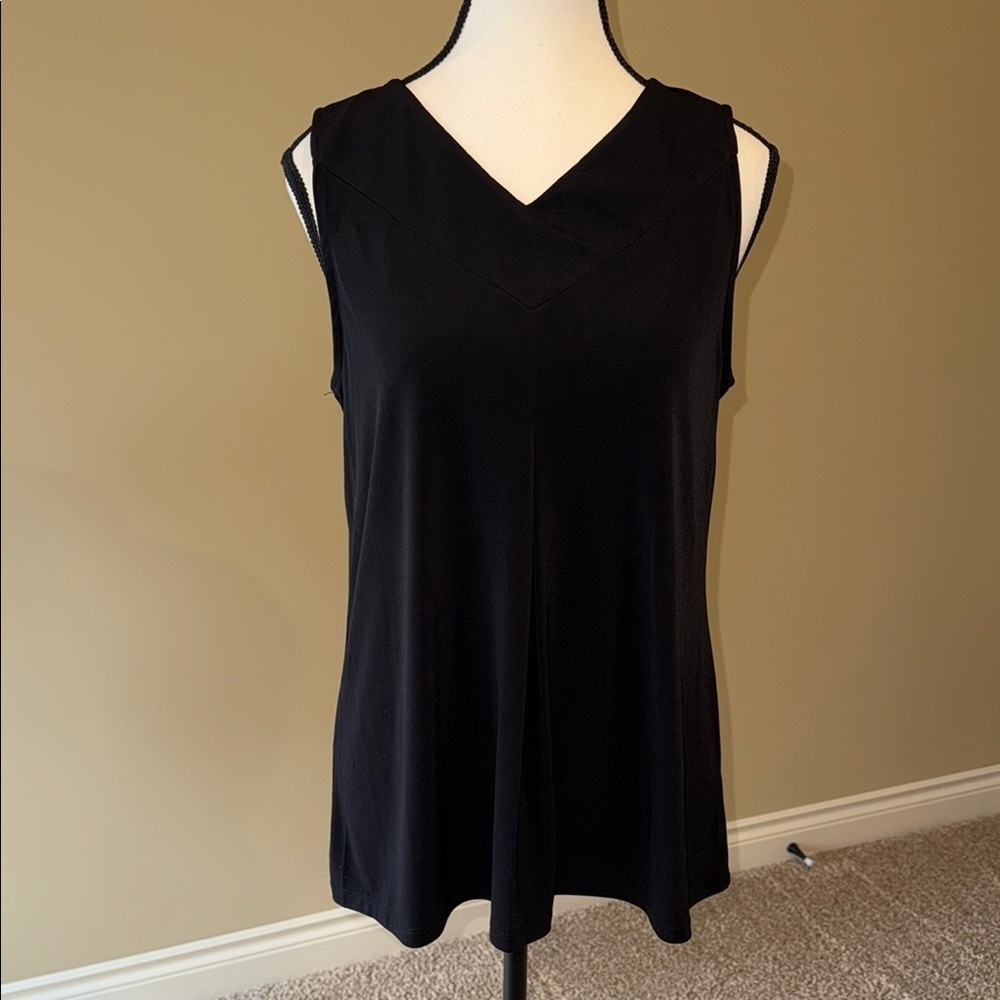 Calvin Klein Tank Top Black V-Neck Sleeveless